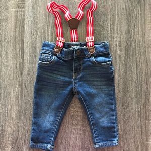 Baby Boys Osh Kosh Jeans with Suspenders